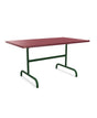 Schaffner Säntis Table repas rabattable 140x80cm Bordeaux 38 Vert Sapin 66 