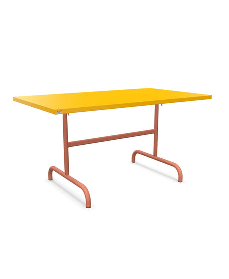 Schaffner Säntis Table repas rabattable 140x80cm Jaune 11 Terracotta 84 