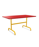 Schaffner Säntis Table repas rabattable 140x80cm Rouge 30 Jaune 11 
