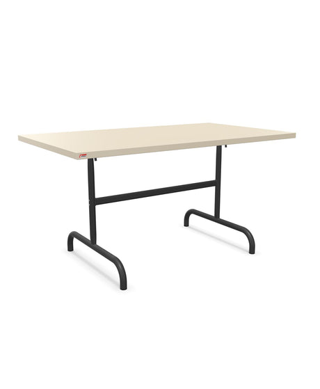 Schaffner Säntis Table repas rabattable 140x80cm Sable Pastel 15 Anthracite 77 