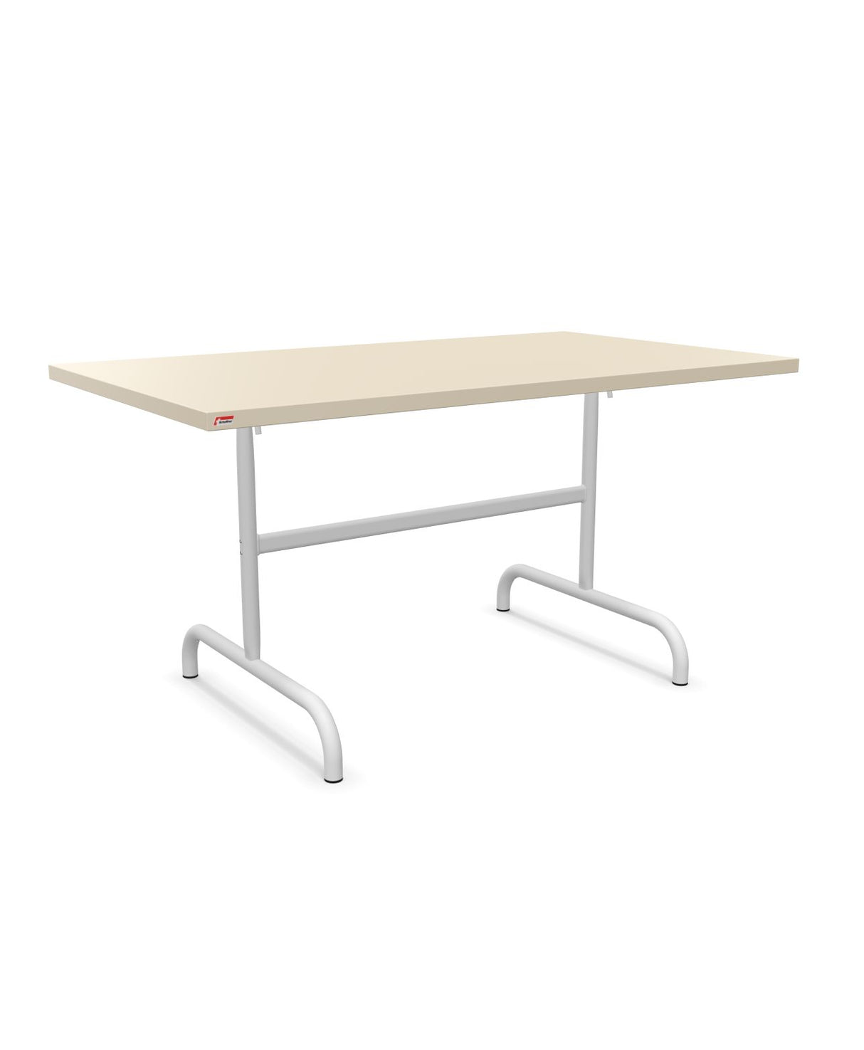 Schaffner Säntis Table repas rabattable 140x80cm Sable Pastel 15 Blanc 90 