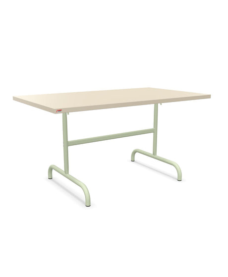Schaffner Säntis Table repas rabattable 140x80cm Sable Pastel 15 Vert Pastel 64 