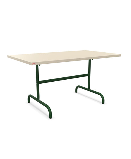 Schaffner Säntis Table repas rabattable 140x80cm Sable Pastel 15 Vert Sapin 66 