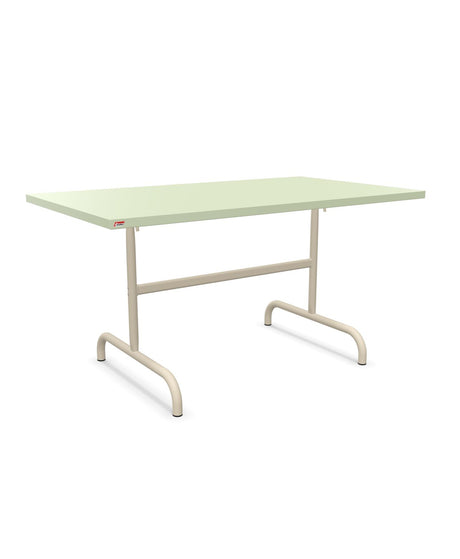 Schaffner Säntis Table repas rabattable 140x80cm Vert Pastel 64 Sable Pastel 15 