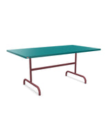 Schaffner Säntis Table repas rabattable 165x90cm Bleu Kali 56 Bordeaux 38 