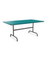 Schaffner Säntis Table repas rabattable 165x90cm Bleu Kali 56 Graphite 73 