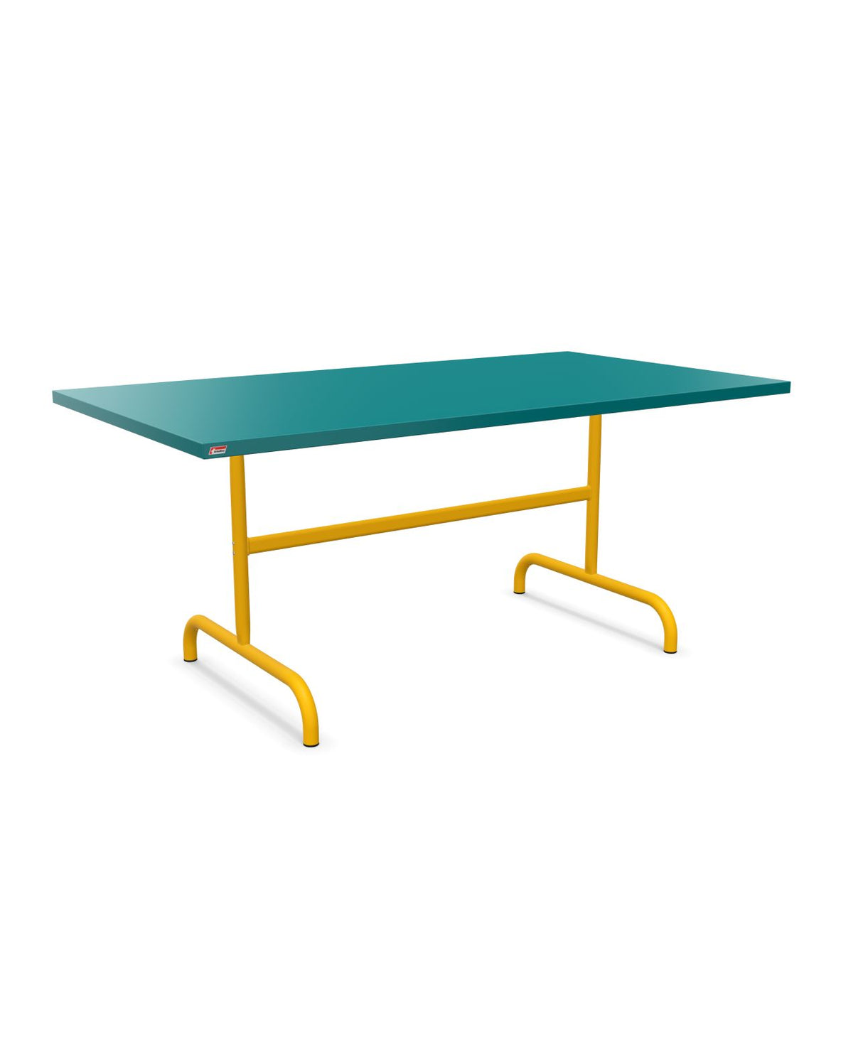 Schaffner Säntis Table repas rabattable 165x90cm Bleu Kali 56 Jaune 11 