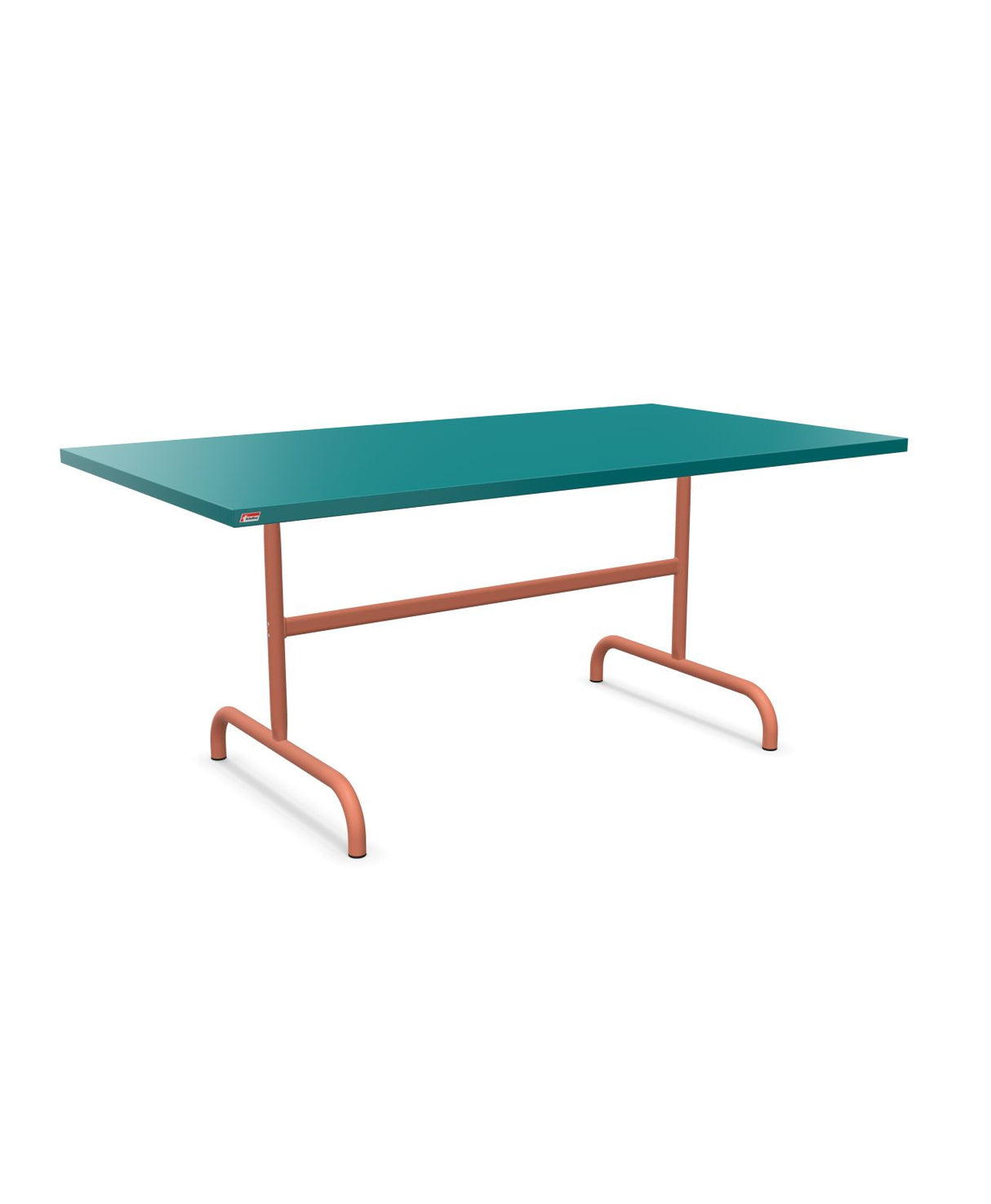 Schaffner Säntis Table repas rabattable 165x90cm Bleu Kali 56 Terracotta 84 