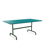 Schaffner Säntis Table repas rabattable 165x90cm Bleu Kali 56 Vert Sapin 66 