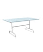 Schaffner Säntis Table repas rabattable 165x90cm Bleu Pastel 51 Blanc 90 