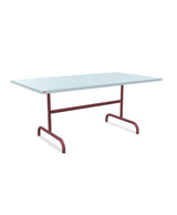 Schaffner Säntis Table repas rabattable 165x90cm Bleu Pastel 51 Bordeaux 38 