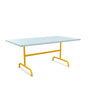 Schaffner Säntis Table repas rabattable 165x90cm Bleu Pastel 51 Jaune 11 