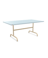 Schaffner Säntis Table repas rabattable 165x90cm Bleu Pastel 51 Marron Pastel 83 