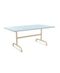 Schaffner Säntis Table repas rabattable 165x90cm Bleu Pastel 51 Marron Pastel 83 