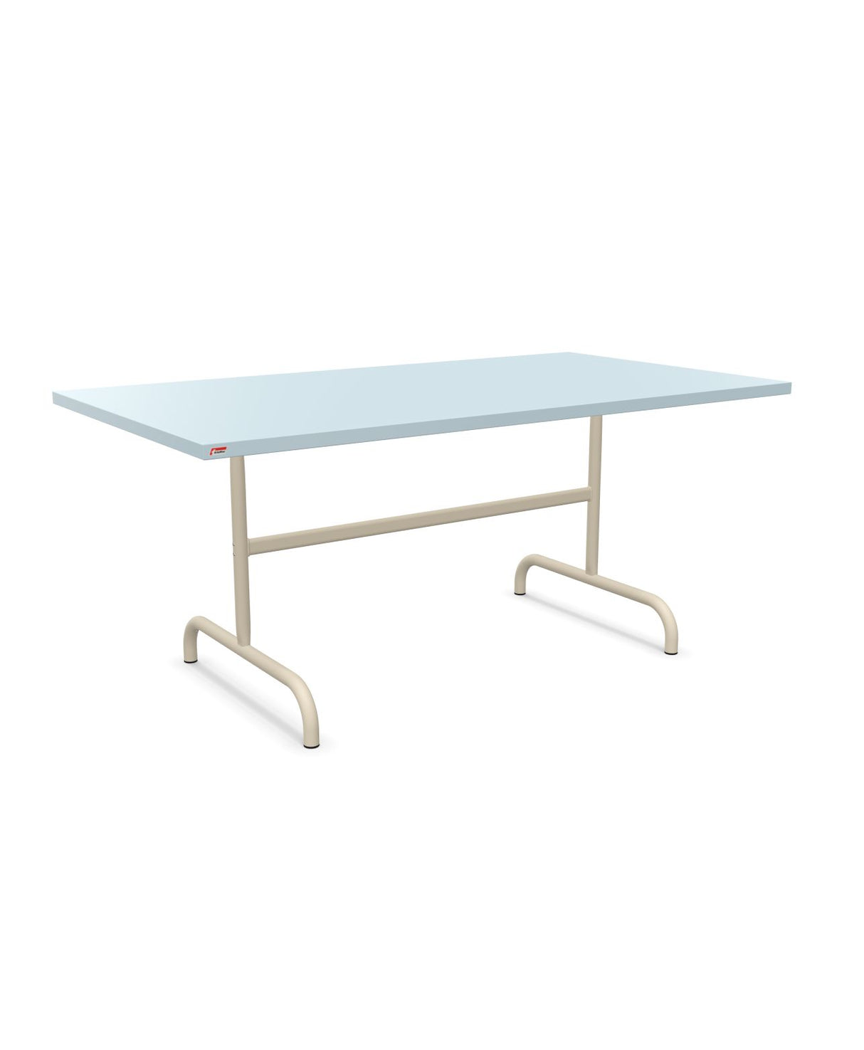 Schaffner Säntis Table repas rabattable 165x90cm Bleu Pastel 51 Sable Pastel 15 