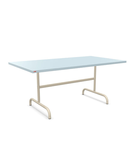 Schaffner Säntis Table repas rabattable 165x90cm Bleu Pastel 51 Sable Pastel 15 