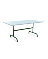 Schaffner Säntis Table repas rabattable 165x90cm Bleu Pastel 51 Vert Sapin 66 