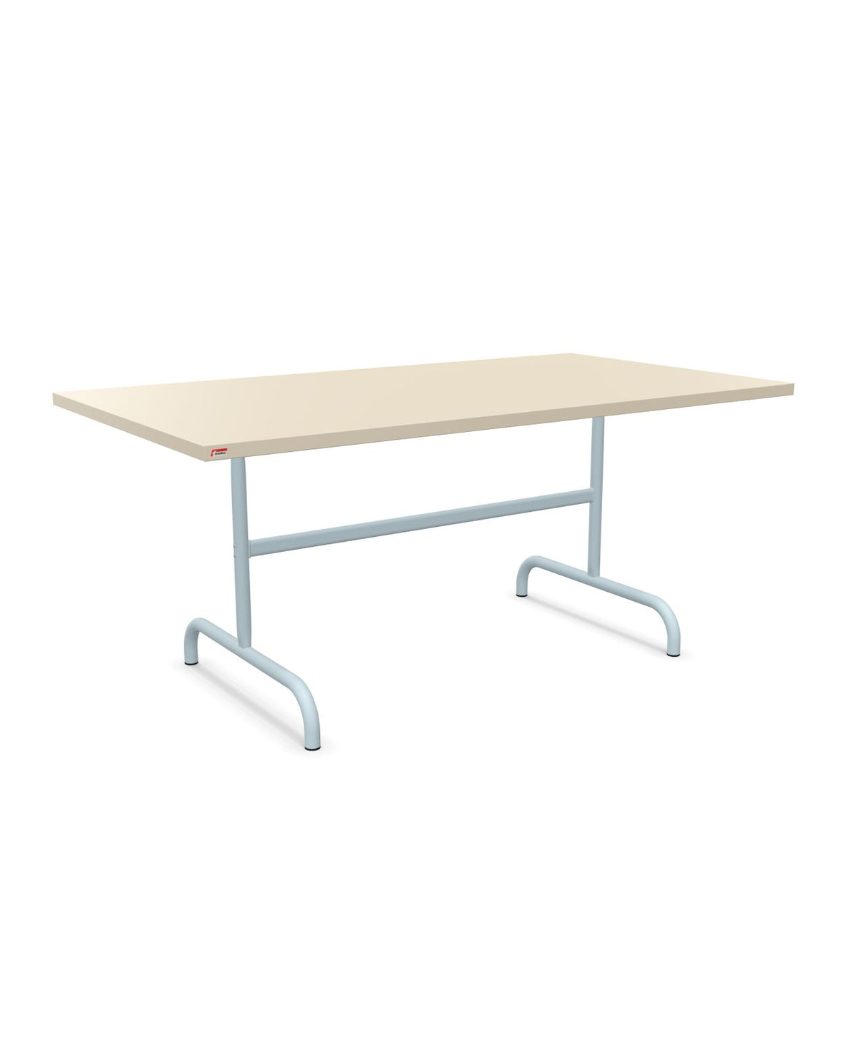Schaffner Säntis Table repas rabattable 165x90cm Sable Pastel 15 Bleu Pastel 51 