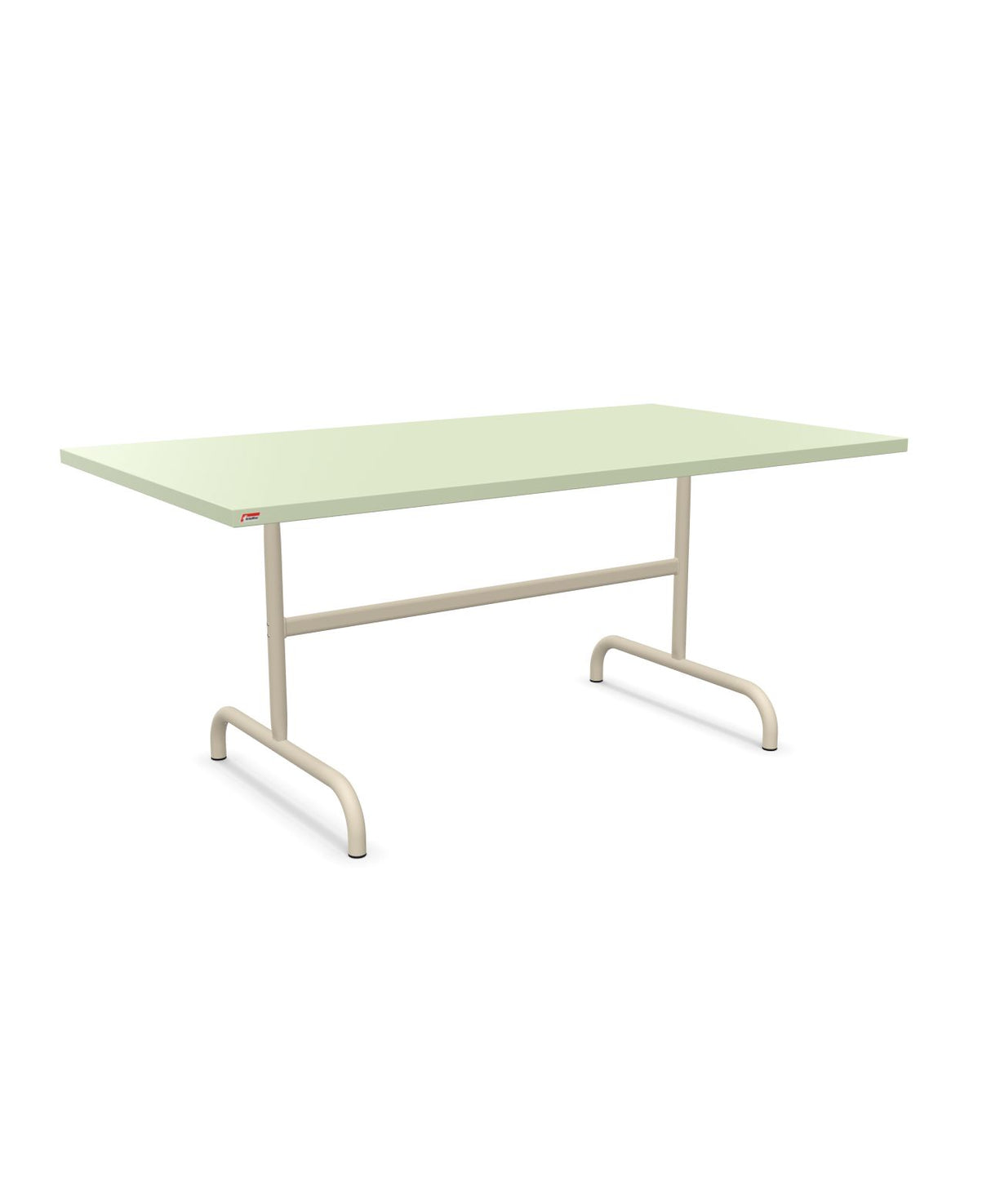 Schaffner Säntis Table repas rabattable 165x90cm Vert Pastel 64 Sable Pastel 15 