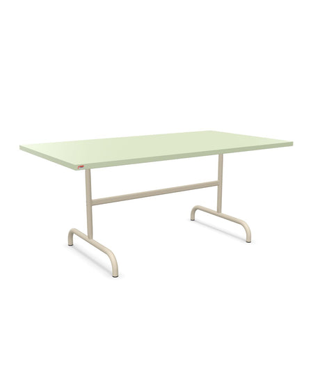 Schaffner Säntis Table repas rabattable 165x90cm Vert Pastel 64 Sable Pastel 15 
