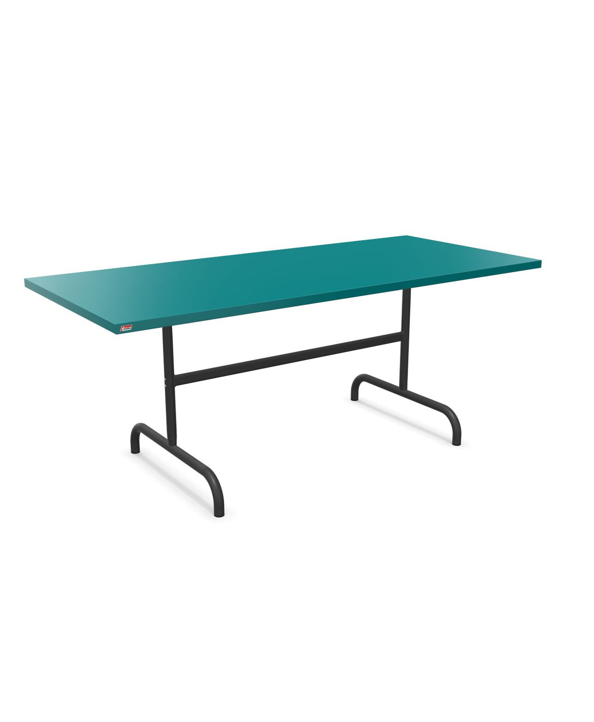 Schaffner Säntis Table repas rabattable 180x80cm Bleu Kali 56 Anthracite 77 