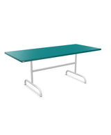 Schaffner Säntis Table repas rabattable 180x80cm Bleu Kali 56 Blanc 90 