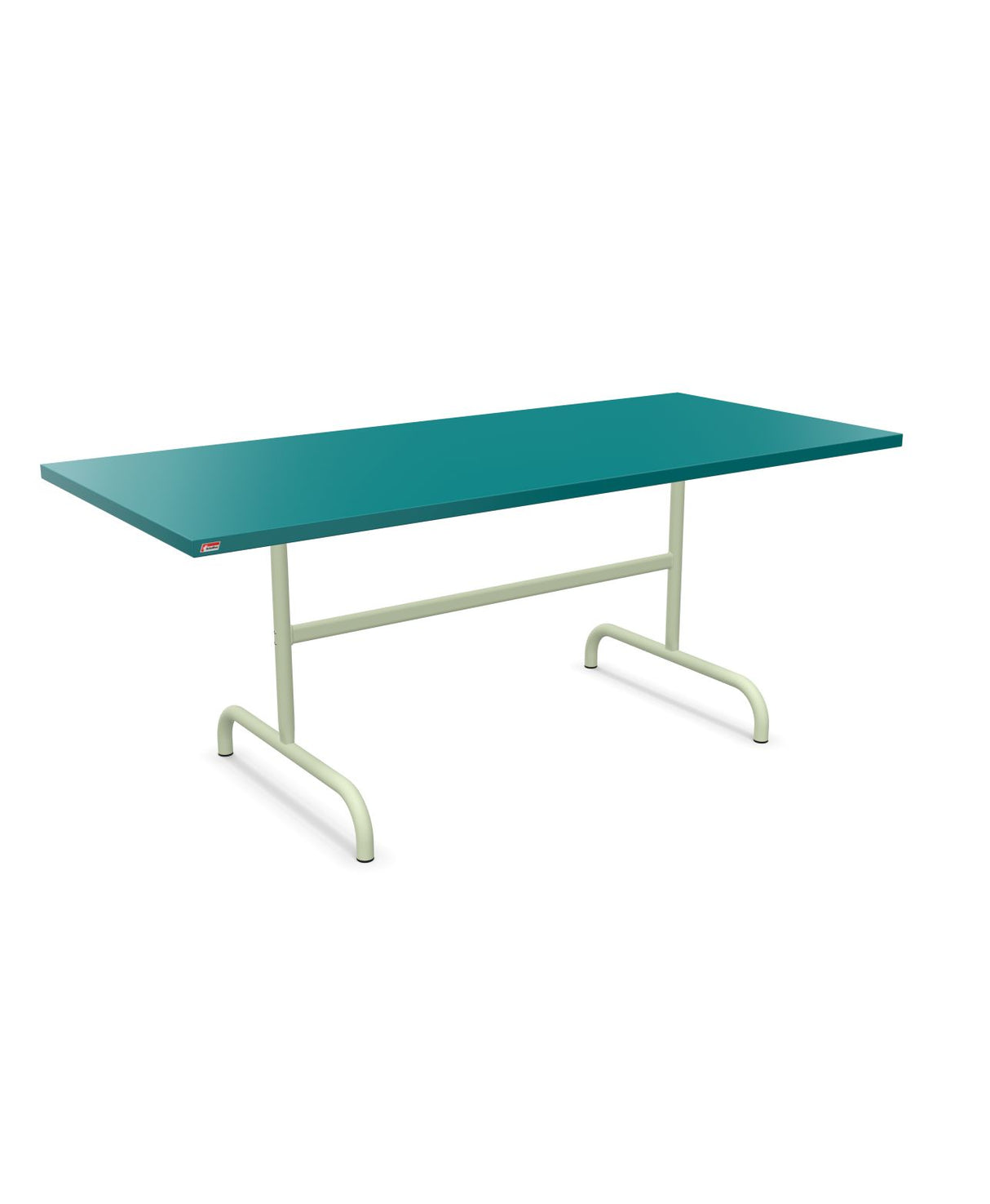 Schaffner Säntis Table repas rabattable 180x80cm Bleu Kali 56 Vert Pastel 64 