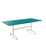 Schaffner Säntis Table repas rabattable 180x80cm Bleu Kali 56 Vert Pastel 64 