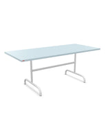 Schaffner Säntis Table repas rabattable 180x80cm Bleu Pastel 51 Blanc 90 