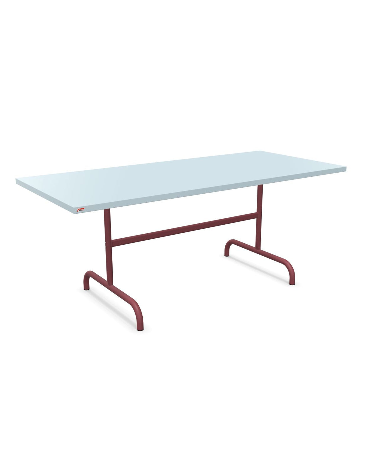 Schaffner Säntis Table repas rabattable 180x80cm Bleu Pastel 51 Bordeaux 38 
