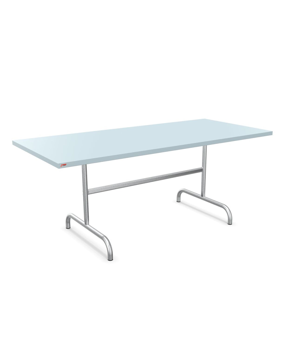 Schaffner Säntis Table repas rabattable 180x80cm Bleu Pastel 51 Galvanisé à chaud 02 