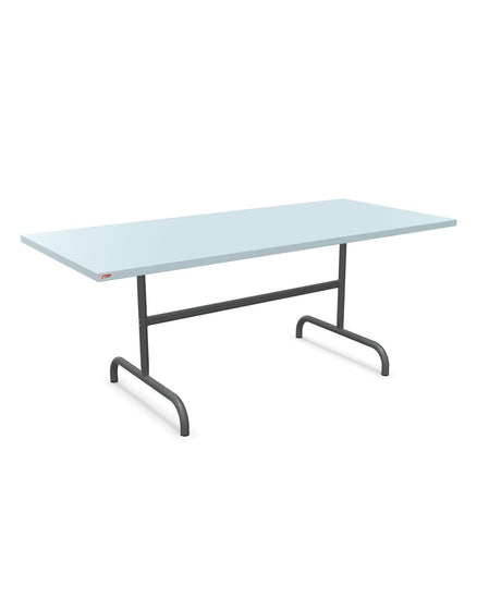 Schaffner Säntis Table repas rabattable 180x80cm Bleu Pastel 51 Graphite 73 