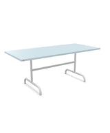 Schaffner Säntis Table repas rabattable 180x80cm Bleu Pastel 51 Gris Argent 78 