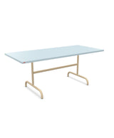 Schaffner Säntis Table repas rabattable 180x80cm Bleu Pastel 51 Marron Pastel 83 