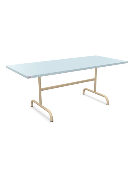 Schaffner Säntis Table repas rabattable 180x80cm Bleu Pastel 51 Marron Pastel 83 