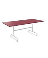 Schaffner Säntis Table repas rabattable 180x80cm Bordeaux 38 Blanc 90 