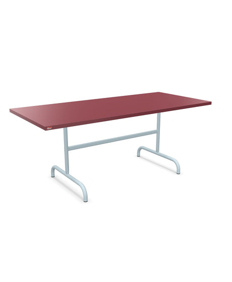 Schaffner Säntis Table repas rabattable 180x80cm Bordeaux 38 Bleu Pastel 51 