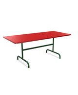 Schaffner Säntis Table repas rabattable 180x80cm Rouge 30 Vert Sapin 66 