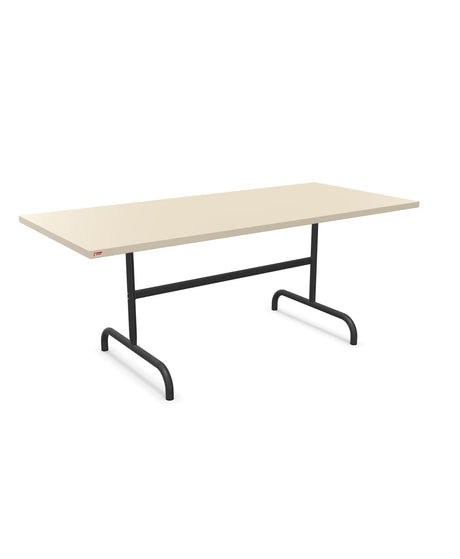 Schaffner Säntis Table repas rabattable 180x80cm Sable Pastel 15 Anthracite 77 