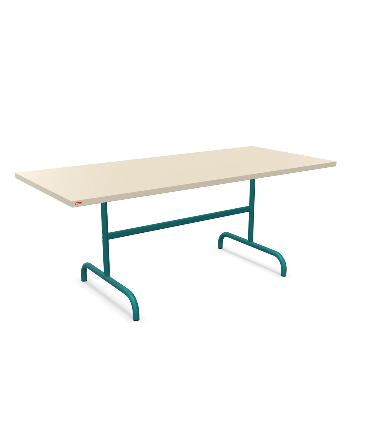 Schaffner Säntis Table repas rabattable 180x80cm Sable Pastel 15 Bleu Kali 56 