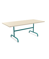 Schaffner Säntis Table repas rabattable 180x80cm Sable Pastel 15 Bleu Kali 56 