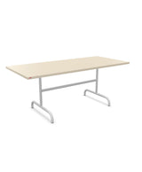Schaffner Säntis Table repas rabattable 180x80cm Sable Pastel 15 Gris Argent 78 