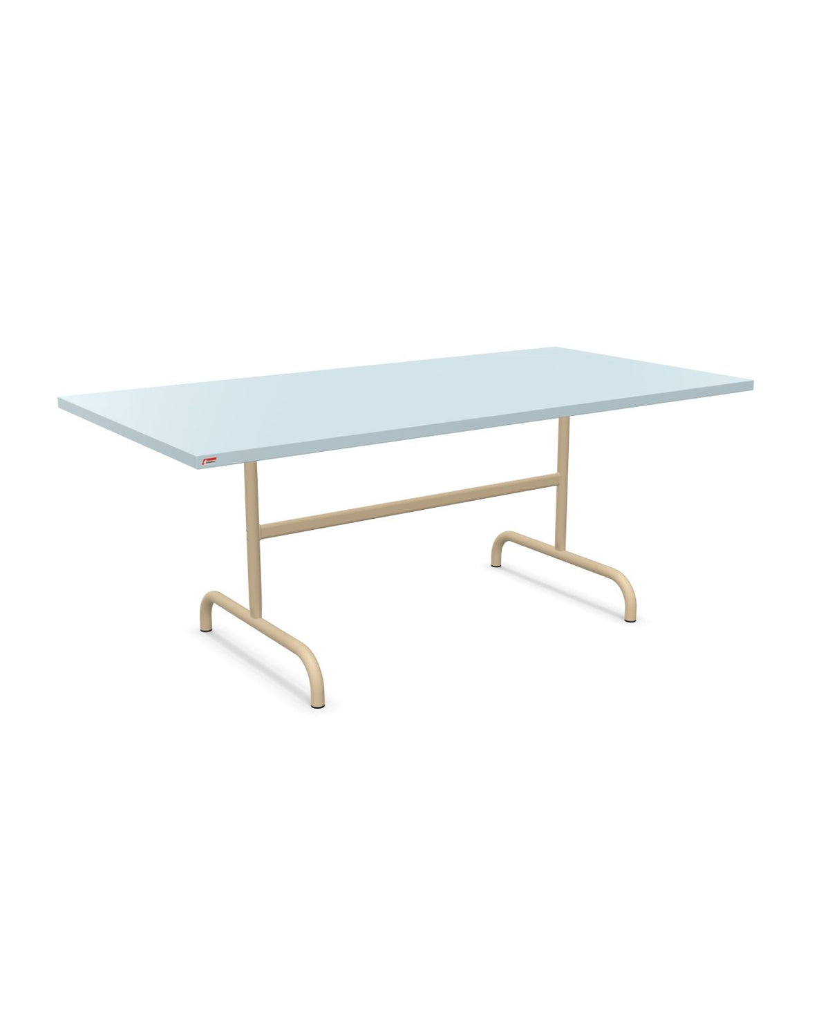Schaffner Säntis Table repas rabattable 180x90cm Bleu Pastel 51 Marron Pastel 83 