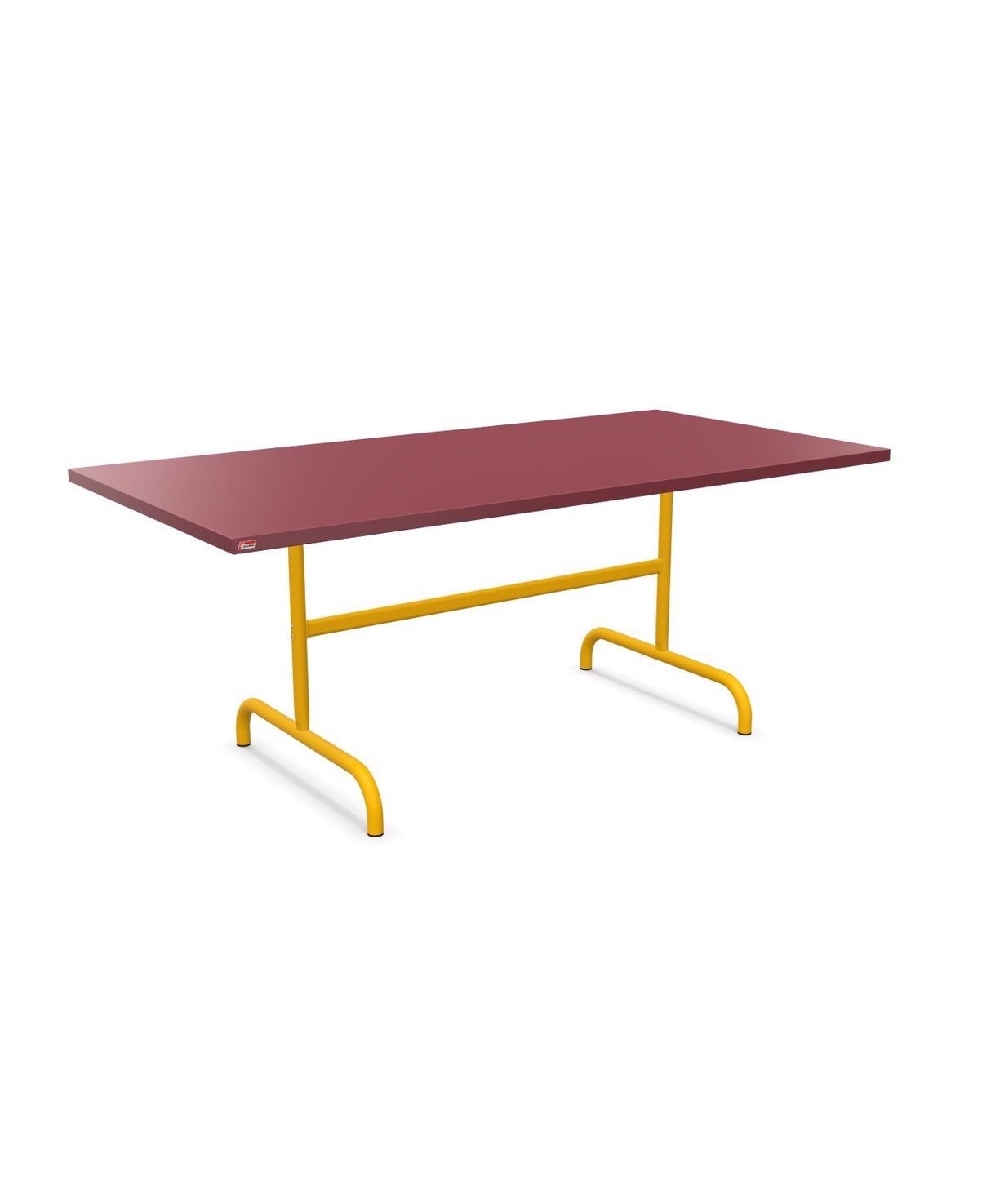 Schaffner Säntis Table repas rabattable 180x90cm Bordeaux 38 Jaune 11 