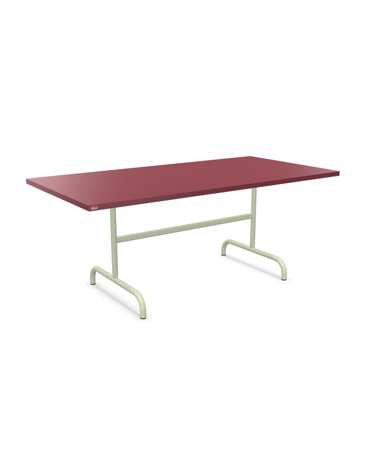 Schaffner Säntis Table repas rabattable 180x90cm Bordeaux 38 Vert Pastel 64 