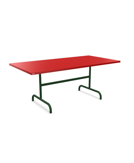 Schaffner Säntis Table repas rabattable 180x90cm Rouge 30 Vert Sapin 66 