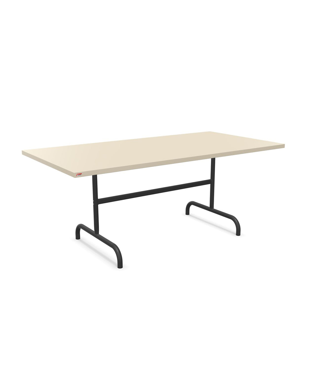 Schaffner Säntis Table repas rabattable 180x90cm Sable Pastel 15 Anthracite 77 