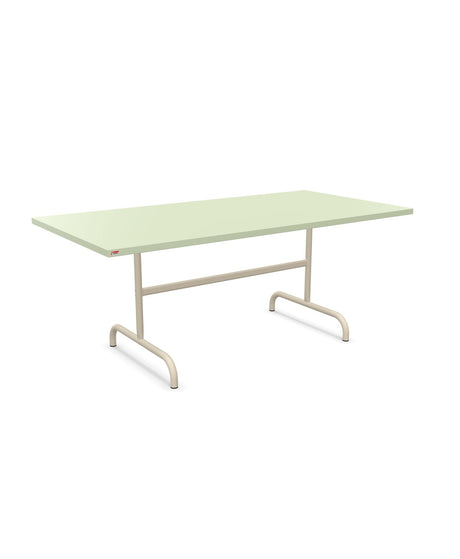 Schaffner Säntis Table repas rabattable 180x90cm Vert Pastel 64 Sable Pastel 15 
