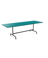 Schaffner Säntis Table repas rabattable 240x80cm Bleu Kali 56 Anthracite 77 