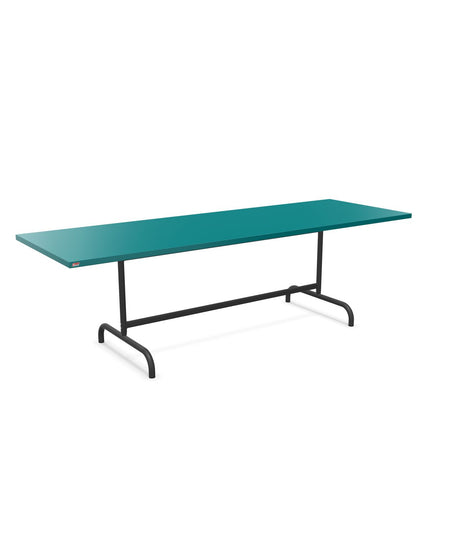 Schaffner Säntis Table repas rabattable 240x80cm Bleu Kali 56 Anthracite 77 